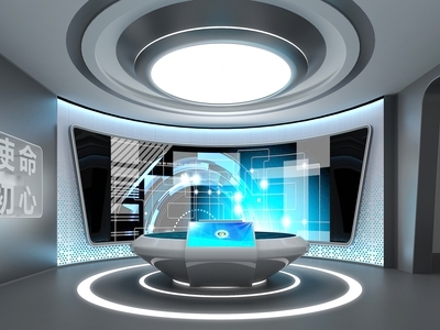 现代简约博物馆 科技展厅