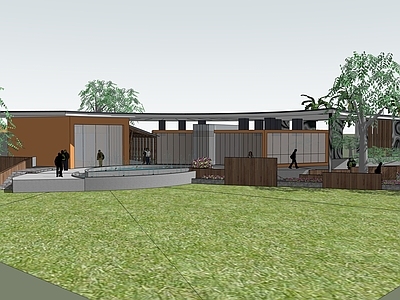 现代餐饮建筑 会所 小建筑