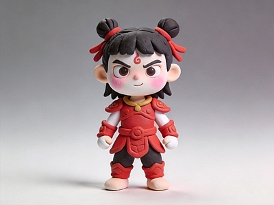 现代雕塑 哪吒 雕塑 美陈 AIGC 神话人物