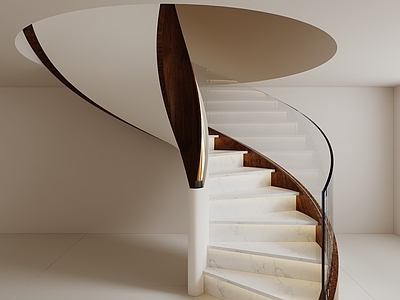 极简弧形楼梯