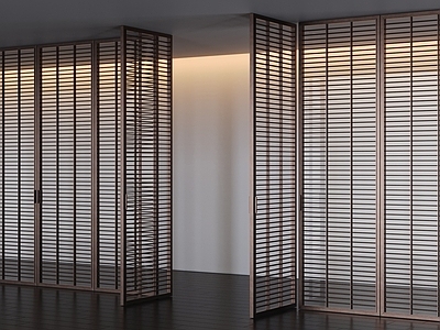 现代中古隔断 POLIFORM 系统隔断 木质隔断门 格栅隔断门 格栅隔断