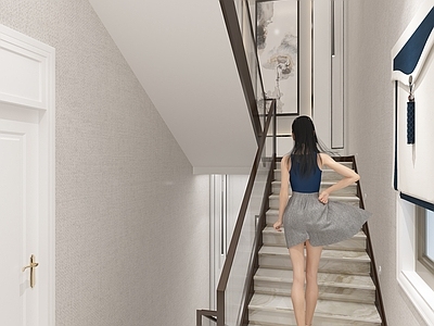 现代简约楼梯间 楼梯间