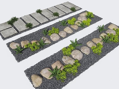 中式现代园路 中式石板路 老石板路 园路 古朴小路 小园路