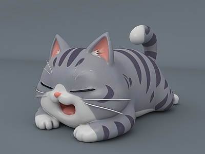Q版卡通猫 猫咪雕塑 猫咪美陈