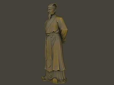 现代新中式雕塑 张仲景古代名医雕