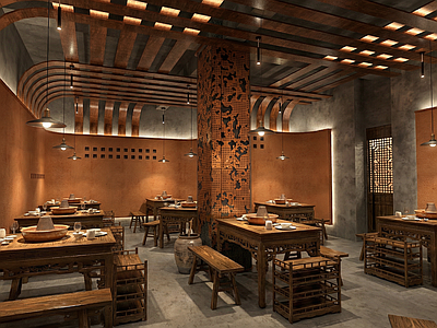 中式火锅店 中古风