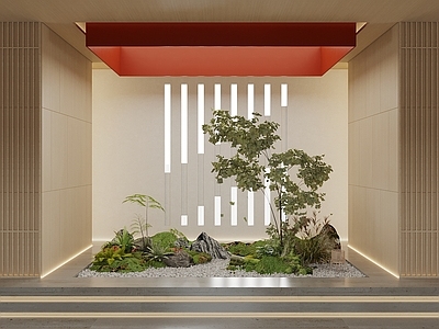 新中式住宅景观 现代植物景观造景 景观小品 住宅景观 室内景观 景观树植物堆