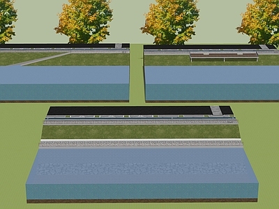 现代滨水景观 滨水驳岸景观