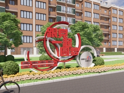 现代党建雕塑小品