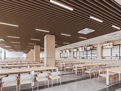 原木风学生食堂 学生食堂饭堂 员工餐厅饭堂 现代食堂  公共餐厅 大学食堂