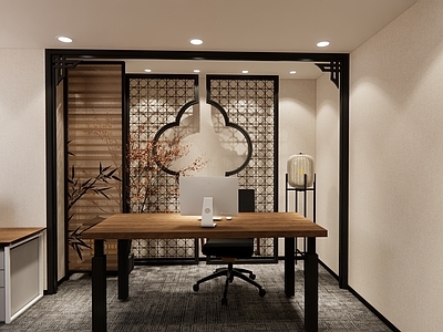 新中式中式直播间 直播间背景墙 不锈钢屏风