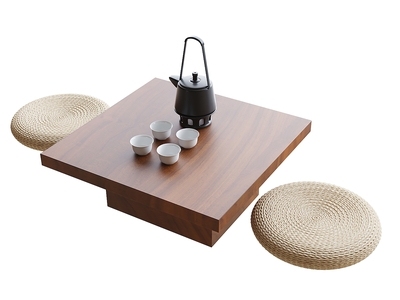 现代茶桌椅 茶台 飘窗小茶桌 坐垫