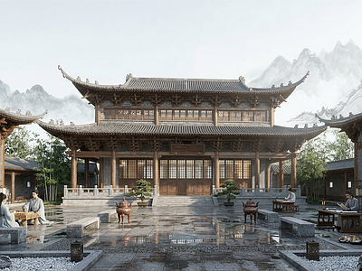 中式古建筑 古建中式