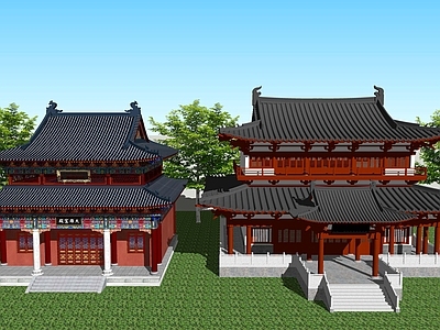 中式古建筑 仿古建筑古塔楼牌