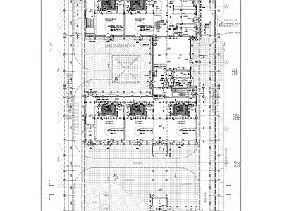 现代学校建筑 乐星学校 建筑平立剖图纸 施工图