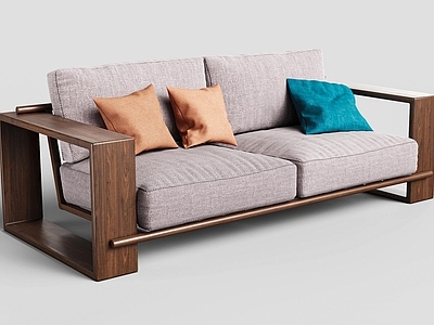 现代简约三人沙发