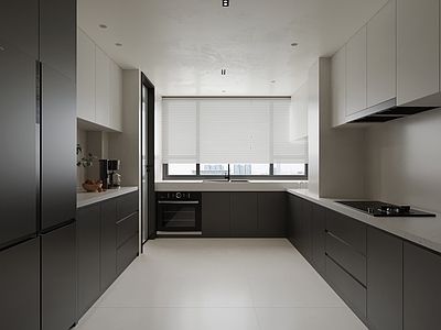 极简封闭式厨房
