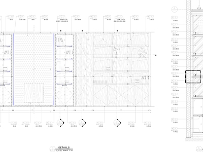 柜体节点 办公文件柜大样图 施工图