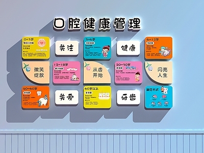 现代简约文化墙 口腔医院装饰画 牙科装饰画