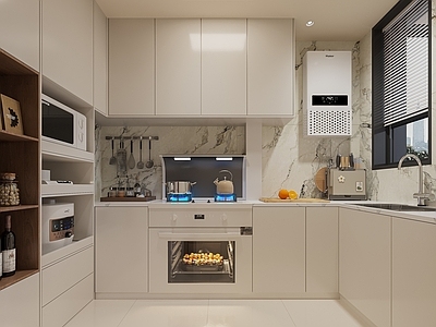 现代封闭式厨房