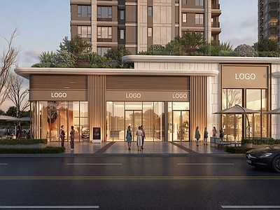 现代其他商业建筑 现代商业 海派商业 沿街底商