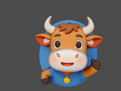卡通3D风格雕塑摆件