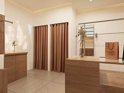 原木奶油风服装店