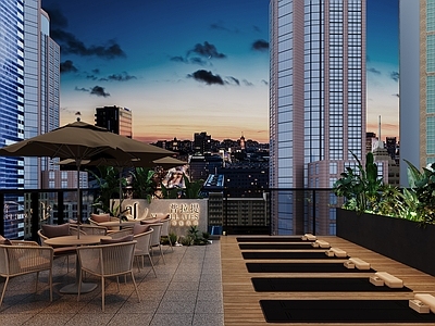 现代简约阳台瑜伽室