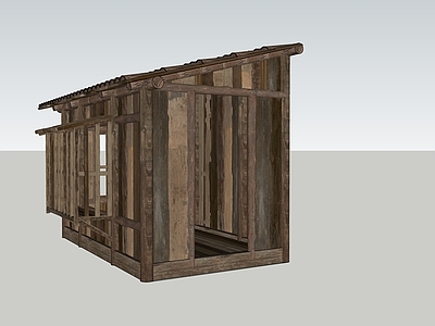 中式古建筑 古代木屋 杂物间