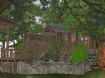 中式古建筑 古代庭院