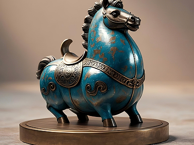 新中式中式雕塑摆件 中式装饰马摆件 中式古风马摆件 中式唐马摆件