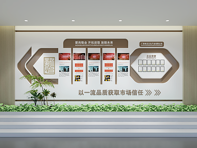 现代城市展厅 企业文化墙 企业文化宣传墙 主题形象展示墙