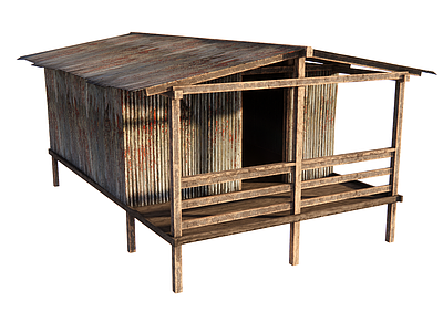 复古原木木屋 木屋 特色小屋 简易房 破旧小屋