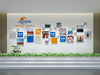 现代城市展厅 企业文化墙 企业文化宣传墙 主题形象展示墙