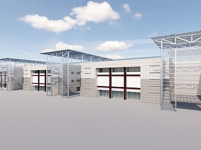 现代医院建筑 医院 养老院 钢架结构雨棚 医院建筑 门楼阳光棚