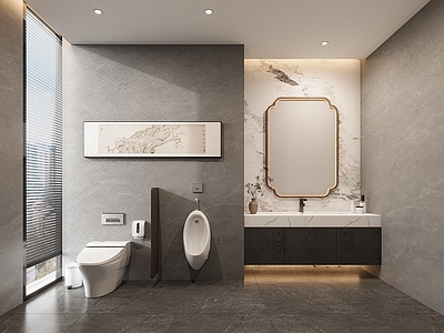 新中式轻奢公共卫生间