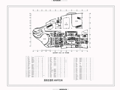 现代后厨 西餐厅厨房 施工图