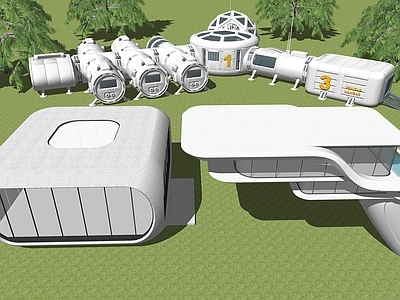 现代风格建筑 太空舱建筑