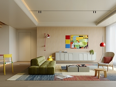 现代家居客厅 会客室 小户型客厅 包豪斯客厅