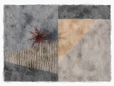 现代简约毛绒地毯