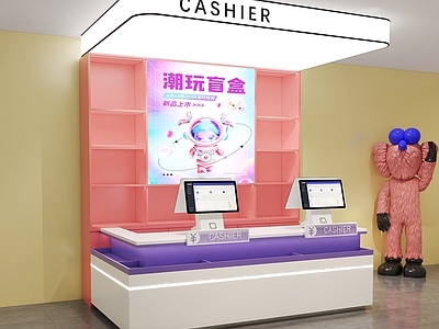 现代收银台 潮玩店收银台 文创店收银台 百货店收银台 潮玩店前台 饰品店收银台