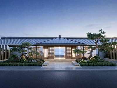 新中式现代入口大门 展示区大门 居住区大门 宋风大门