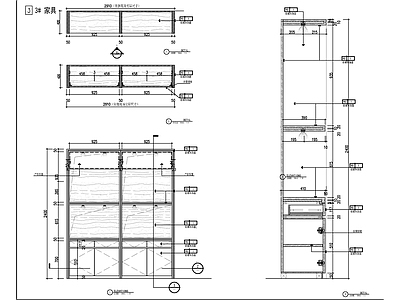 柜体节点 展示架节点图 施工图