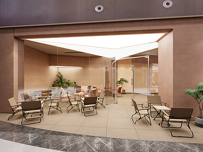 现代法式快餐店 餐厅 休息区 咖啡店