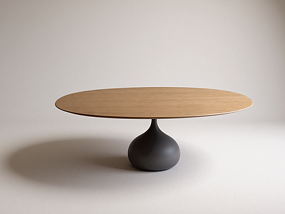 现代极简餐桌 Depadova 椭圆形餐桌 异形餐桌 长餐桌 木餐桌