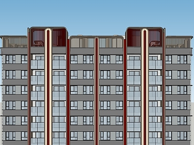 现代高层住宅 现代超高层建筑 全模