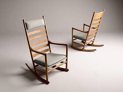 现代极简摇椅 CARL HANSEN 摇椅 休闲椅