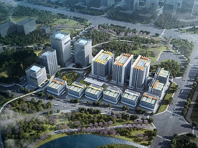 现代工业研发厂房 工业上楼 未来园区 研发办公 福斯特 高技派