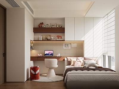 奶油风榻榻米卧室