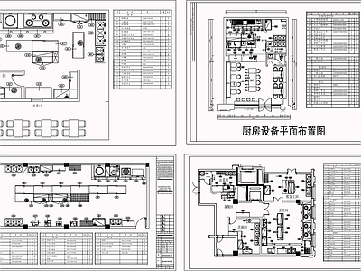 现代后厨 10套商用厨房 施工图